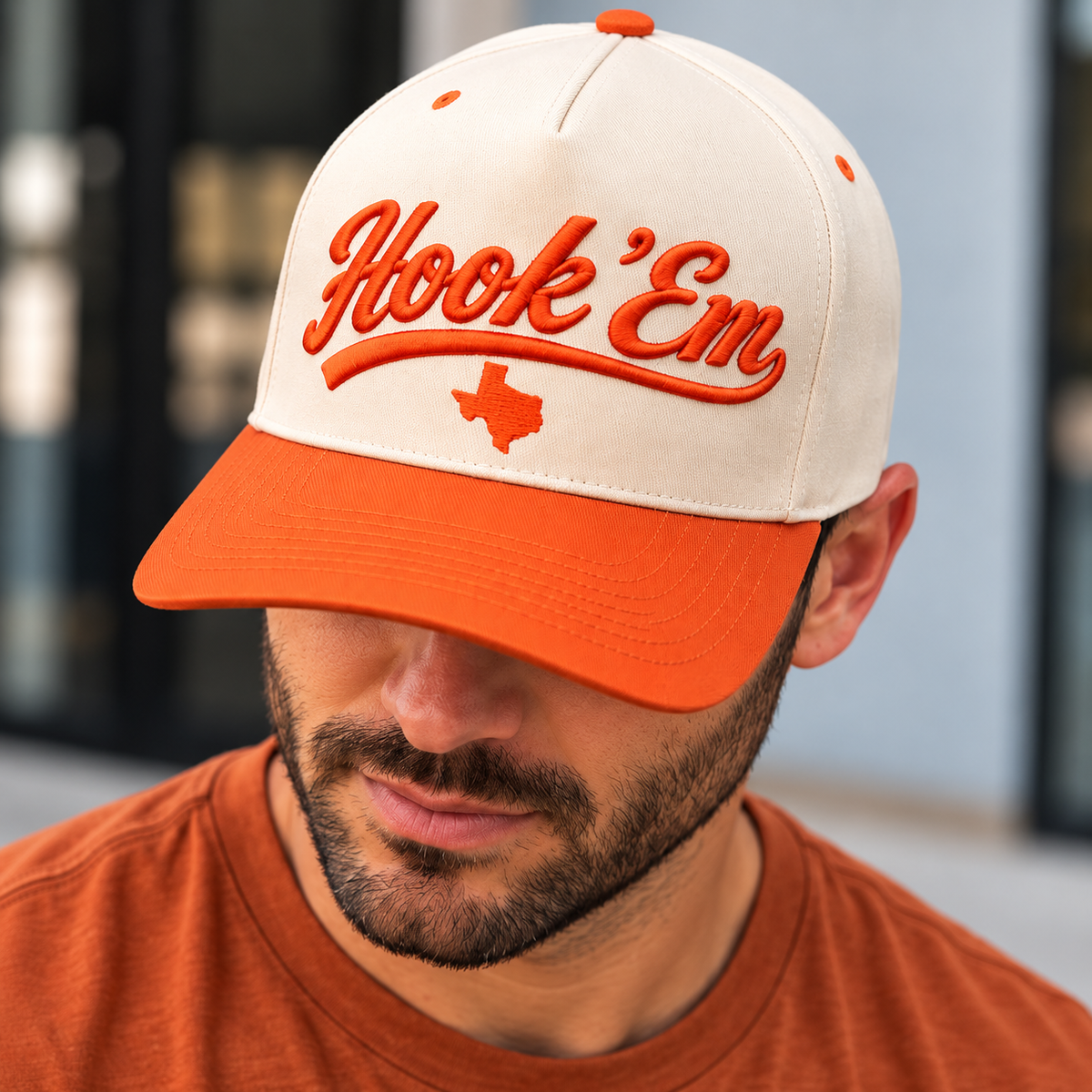 Hook ’Em Texas 3D Puff Embroidered Hat