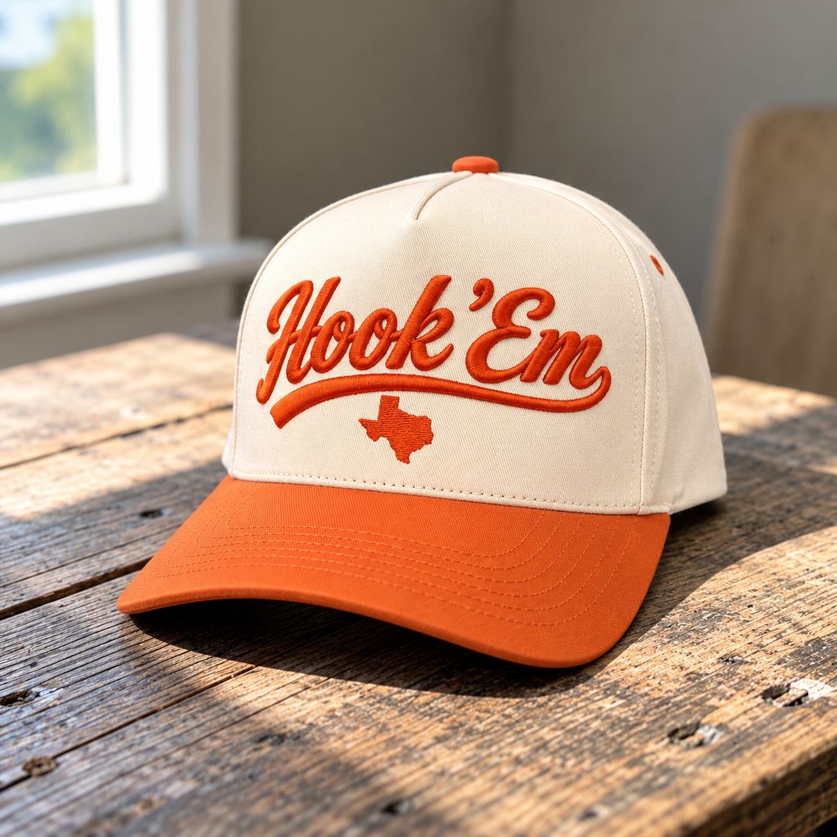 Hook ’Em Texas 3D Puff Embroidered Hat
