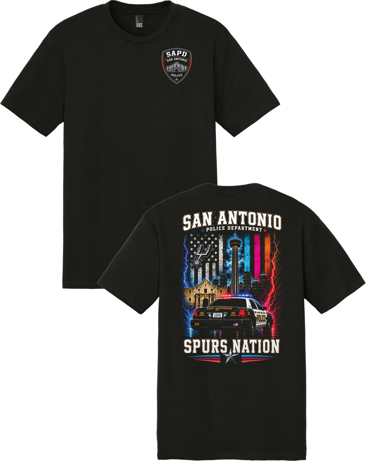 Spurs Nation Blue Line Tee