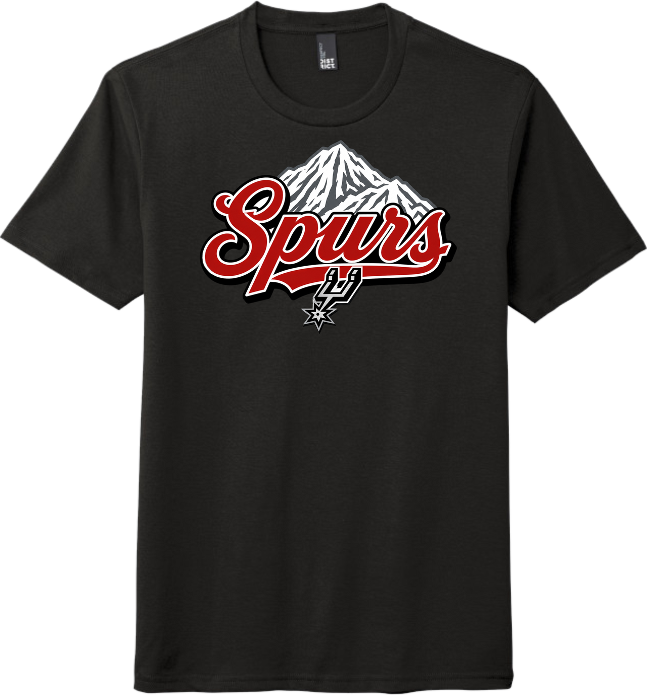 Spurs Inspired Mountain Script Tee – Vintage Basketball