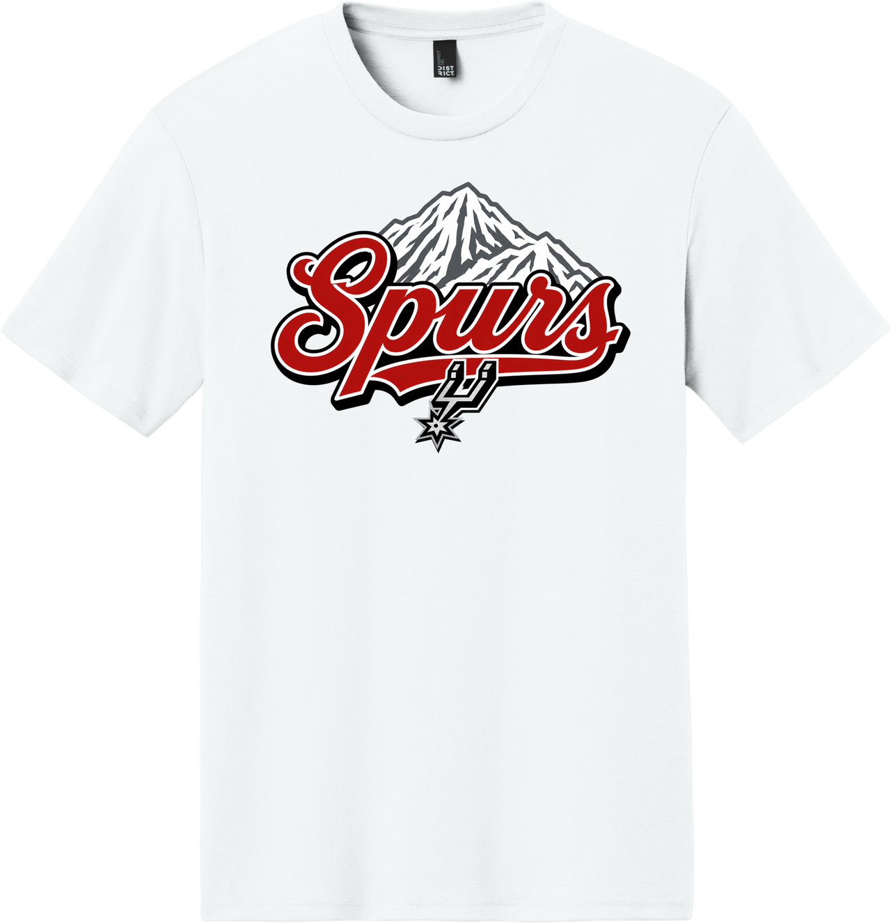 Spurs Inspired Mountain Script Tee – Vintage Basketball