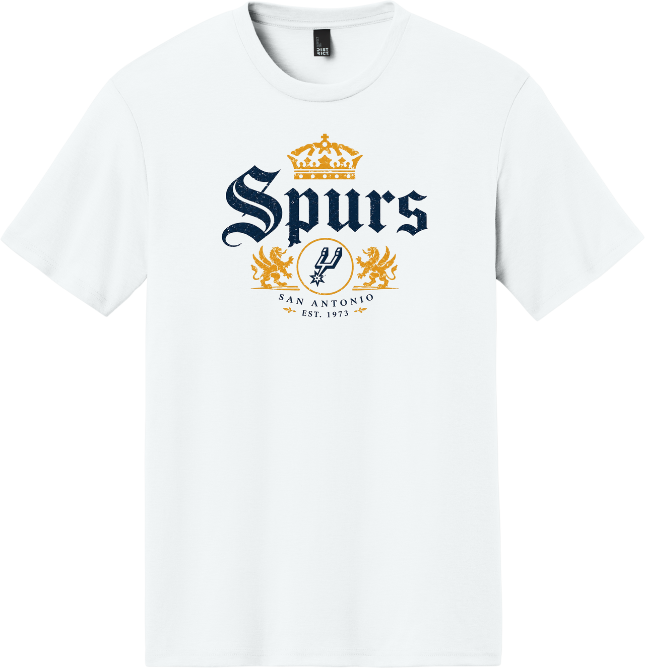 Spurs Inspired Crown Crest T-Shirt – Vintage Royal Logo Tee