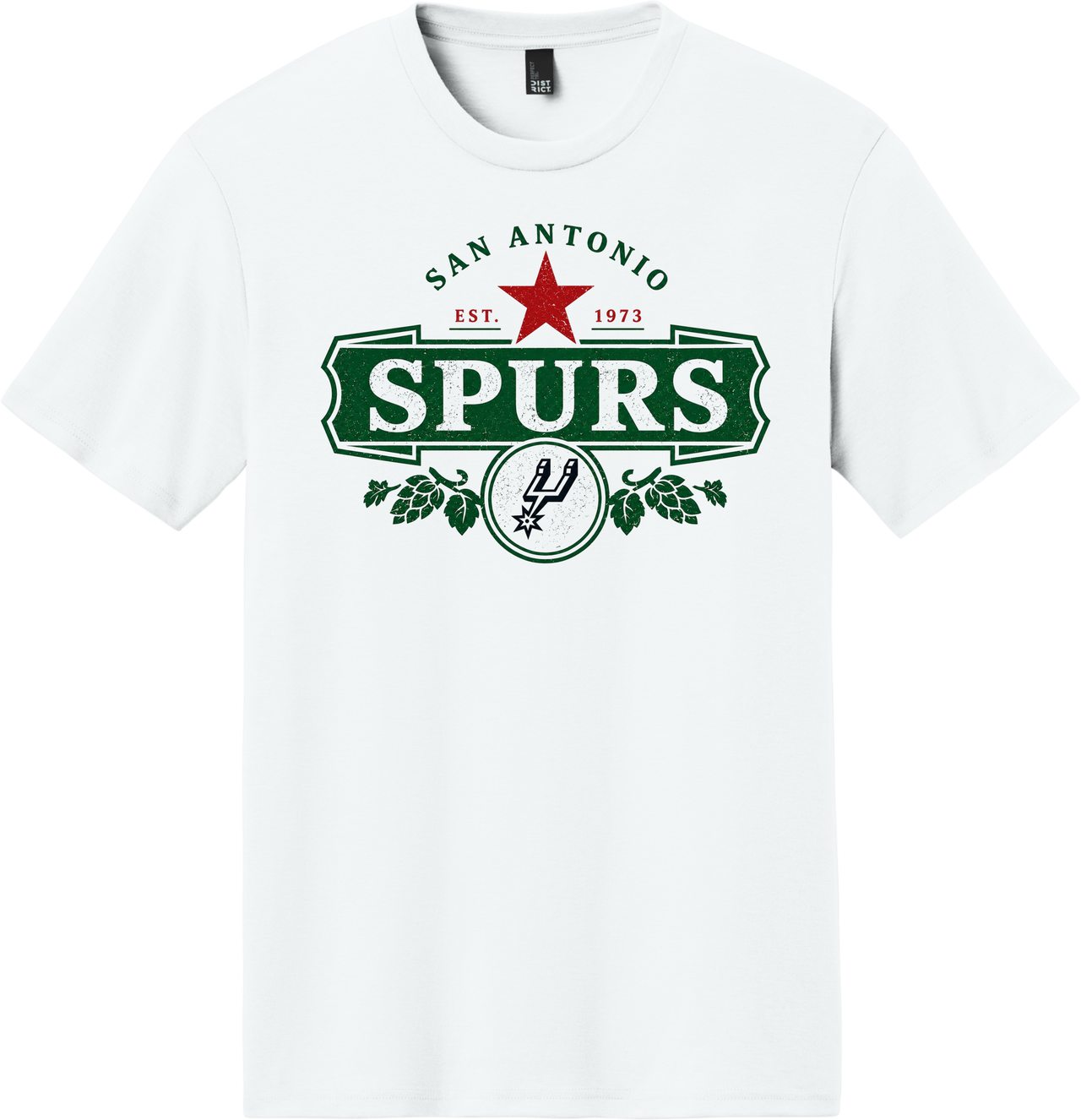 Spurs Retro Green Star T-Shirt – Vintage Texas Basketball Tee