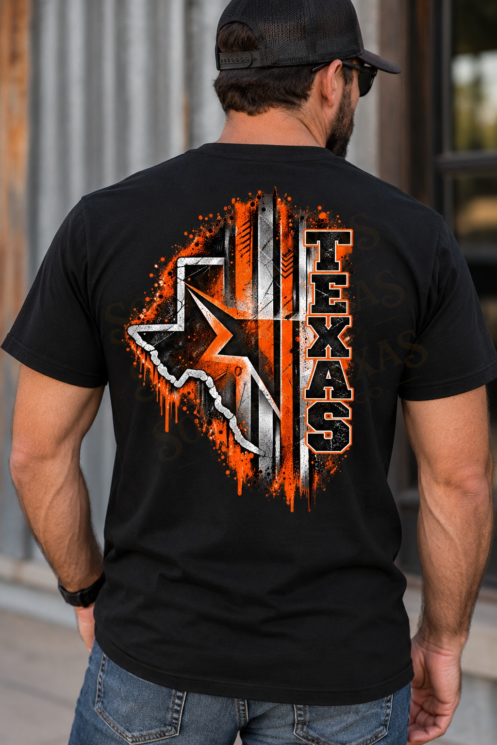 Texas Grit Orange & Black T-Shirt