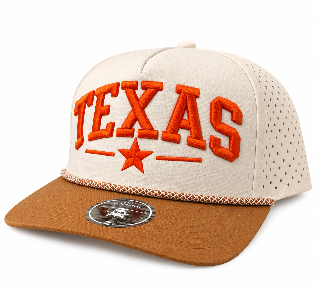 Texas Lone Star 3D Puff Embroidered Rope Hat