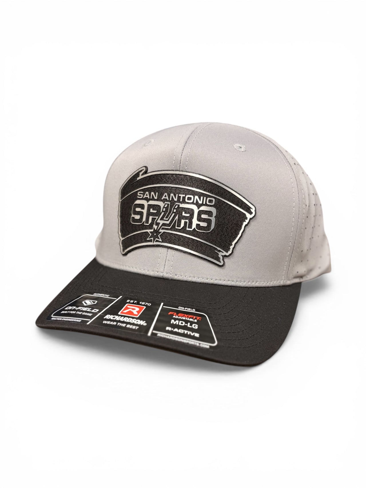 San Antonio Spurs Performance Flexfit Hat (Grey/Black)