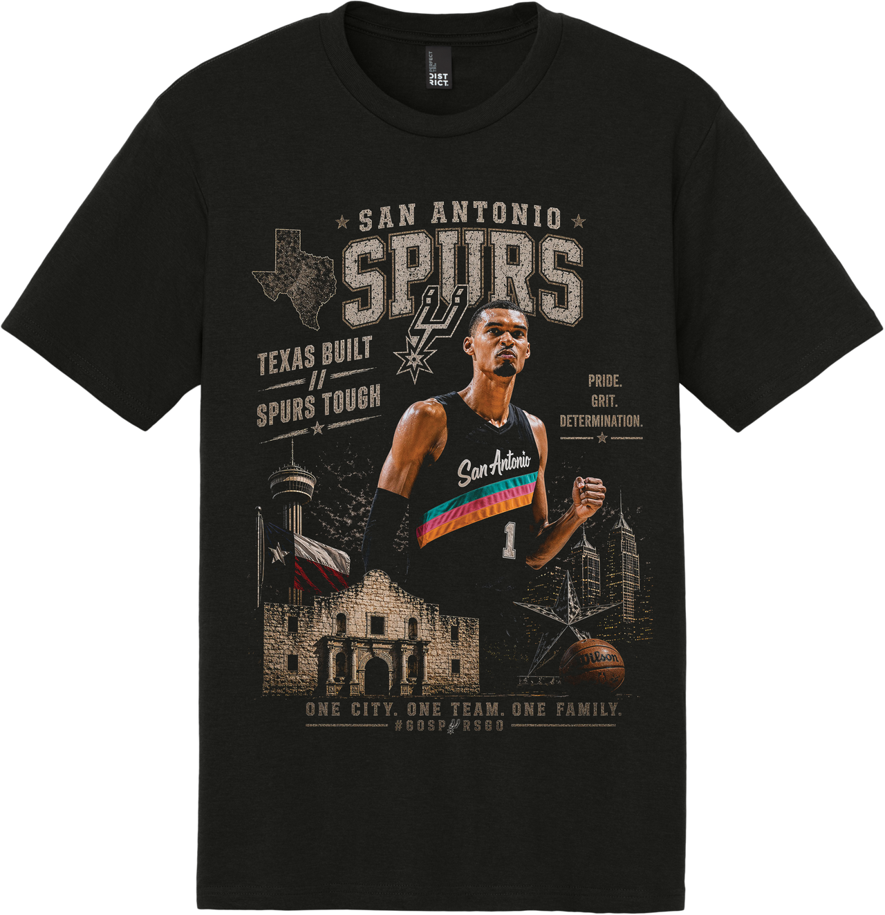 San Antonio Spurs “One City. One Team. One Family.” Tri-Blend Tee