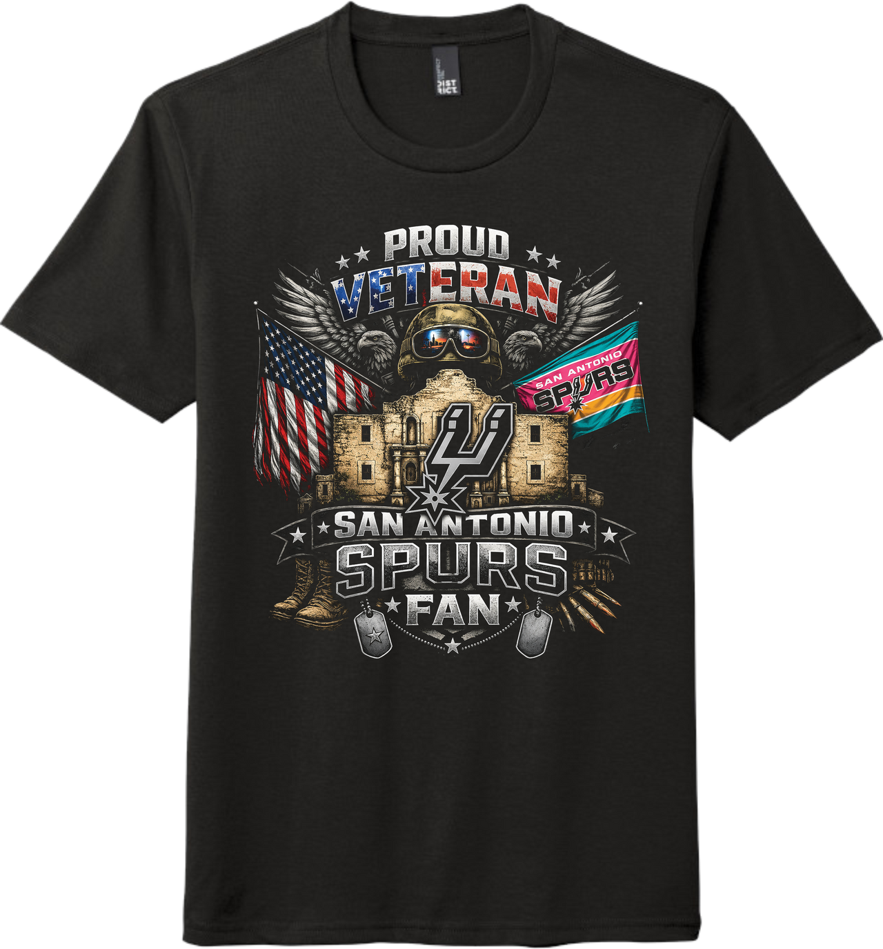 Proud Veteran Spurs T-Shirt – Military Tribute Fan Tee