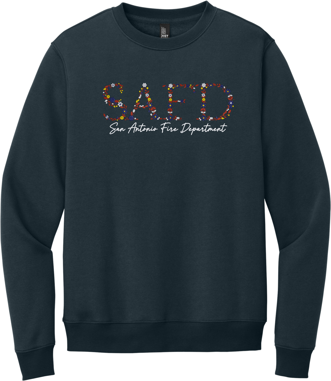 Embroidered SAFD Floral Crewneck