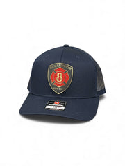Navy blue cap with San Antonio Fire Department logo on a white background